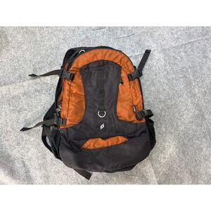 Spire Laptop Backpack Black Burnt Orange School Travel Tech Bag